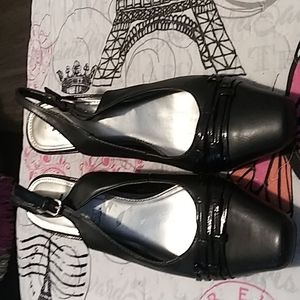 Black slingback heels